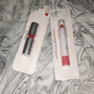 Red Lipstick and Pink Lip Gloss Stick